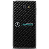 Phoenix Cep HD Baskılı Kılıf + SERAMİK TAM KAPLAYAN EKRAN KORUYUCU 376 Siyah - Fuşya Samsung Galaxy C9 Pro ile uyumlu