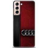Phoenix Cep HD Baskılı Kılıf + SERAMİK TAM KAPLAYAN EKRAN KORUYUCU 377 Beyaz - Kahverengi Samsung Galaxy S21 FE ile uyumlu