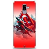 Phoenix Cep HD Baskılı Kılıf + SERAMİK TAM KAPLAYAN EKRAN KORUYUCU 38 Siyah - Kahverengi Samsung Galaxy J8 ile uyumlu