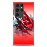 Phoenix Cep HD Baskılı Kılıf + SERAMİK TAM KAPLAYAN EKRAN KORUYUCU 38 Siyah - Kahverengi Samsung Galaxy S23 Ultra ile uyumlu
