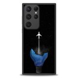 Phoenix Cep HD Baskılı Kılıf + SERAMİK TAM KAPLAYAN EKRAN KORUYUCU 383 Beyaz - Altın Samsung Galaxy S23 Ultra ile uyumlu