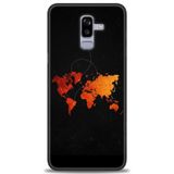Phoenix Cep HD Baskılı Kılıf + SERAMİK TAM KAPLAYAN EKRAN KORUYUCU 384 Beyaz - Altın - Siyah Samsung Galaxy J8 ile uyumlu