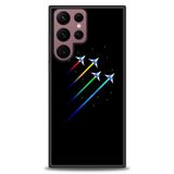 Phoenix Cep HD Baskılı Kılıf + SERAMİK TAM KAPLAYAN EKRAN KORUYUCU 389 Beyaz - Mor Samsung Galaxy S22 Ultra ile uyumlu