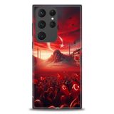 Phoenix Cep HD Baskılı Kılıf + SERAMİK TAM KAPLAYAN EKRAN KORUYUCU 39 Beyaz Samsung Galaxy S23 Ultra ile uyumlu