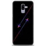 Phoenix Cep HD Baskılı Kılıf + SERAMİK TAM KAPLAYAN EKRAN KORUYUCU 390 Beyaz - Kalp Samsung Galaxy J8 ile uyumlu