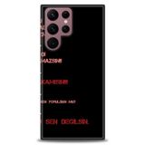 Phoenix Cep HD Baskılı Kılıf + SERAMİK TAM KAPLAYAN EKRAN KORUYUCU 391 Beyaz - Pembe Samsung Galaxy S22 Ultra ile uyumlu
