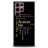 Phoenix Cep HD Baskılı Kılıf + SERAMİK TAM KAPLAYAN EKRAN KORUYUCU 393 Beyaz - Siyah Samsung Galaxy S22 Ultra ile uyumlu