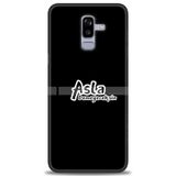 Phoenix Cep HD Baskılı Kılıf + SERAMİK TAM KAPLAYAN EKRAN KORUYUCU 397 Beyaz - Mavi - Siyah Samsung Galaxy J8 ile uyumlu