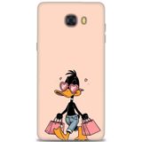 Phoenix Cep HD Baskılı Kılıf + SERAMİK TAM KAPLAYAN EKRAN KORUYUCU 405 Beyaz - Titanium Samsung Galaxy C9 Pro ile uyumlu