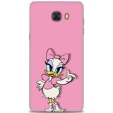 Phoenix Cep HD Baskılı Kılıf + SERAMİK TAM KAPLAYAN EKRAN KORUYUCU 406 Beyaz - Turkuaz - Fuşya Samsung Galaxy C9 Pro ile uyumlu
