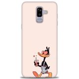 Phoenix Cep HD Baskılı Kılıf + SERAMİK TAM KAPLAYAN EKRAN KORUYUCU 407 Beyaz - Yeşil Samsung Galaxy J8 ile uyumlu