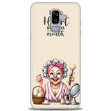 Phoenix Cep HD Baskılı Kılıf + SERAMİK TAM KAPLAYAN EKRAN KORUYUCU 41 Beyaz - Altın - Siyah Samsung Galaxy J8 ile uyumlu