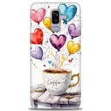 Phoenix Cep HD Baskılı Kılıf + SERAMİK TAM KAPLAYAN EKRAN KORUYUCU 411 Beyaz Kalpler Samsung Galaxy J8 ile uyumlu
