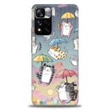 Phoenix Cep HD Baskılı Kılıf + SERAMİK TAM KAPLAYAN EKRAN KORUYUCU 412 Beyaz Çicek Desenli Xiaomi Redmi Note 11 Pro Plus ile uyumlu