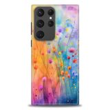 Phoenix Cep HD Baskılı Kılıf + SERAMİK TAM KAPLAYAN EKRAN KORUYUCU 413 Beyaz Puantiye Samsung Galaxy S23 Ultra ile uyumlu