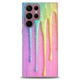 Phoenix Cep HD Baskılı Kılıf + SERAMİK TAM KAPLAYAN EKRAN KORUYUCU 414 Siyah - Bordo Samsung Galaxy S22 Ultra ile uyumlu