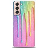 Phoenix Cep HD Baskılı Kılıf + SERAMİK TAM KAPLAYAN EKRAN KORUYUCU 414 Siyah - Gri Samsung Galaxy S21 FE ile uyumlu