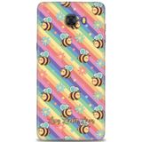Phoenix Cep HD Baskılı Kılıf + SERAMİK TAM KAPLAYAN EKRAN KORUYUCU 419 Siyah - Açık Mavi Samsung Galaxy C9 Pro ile uyumlu