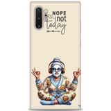 Phoenix Cep HD Baskılı Kılıf + SERAMİK TAM KAPLAYAN EKRAN KORUYUCU 42 Beyaz Çicek Desenli Samsung Galaxy Note 10 Plus ile uyumlu