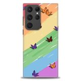 Phoenix Cep HD Baskılı Kılıf + SERAMİK TAM KAPLAYAN EKRAN KORUYUCU 420 Siyah - Beyaz - Gri Samsung Galaxy S23 Ultra ile uyumlu