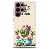 Phoenix Cep HD Baskılı Kılıf + SERAMİK TAM KAPLAYAN EKRAN KORUYUCU 43 Beyaz - Mavi Samsung Galaxy S22 Ultra ile uyumlu