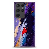 Phoenix Cep HD Baskılı Kılıf + SERAMİK TAM KAPLAYAN EKRAN KORUYUCU 436 Beyaz - Gri Samsung Galaxy S23 Ultra ile uyumlu