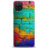 Phoenix Cep HD Baskılı Kılıf + SERAMİK TAM KAPLAYAN EKRAN KORUYUCU 437 Beyaz - Mor Samsung Galaxy M12 ile uyumlu