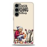 Phoenix Cep HD Baskılı Kılıf + SERAMİK TAM KAPLAYAN EKRAN KORUYUCU 44 Siyah - Gri Samsung Galaxy S23 Plus ile uyumlu
