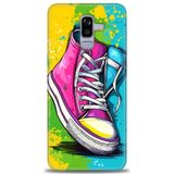 Phoenix Cep HD Baskılı Kılıf + SERAMİK TAM KAPLAYAN EKRAN KORUYUCU 441 Beyaz - Kırmızı Samsung Galaxy J8 ile uyumlu