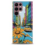 Phoenix Cep HD Baskılı Kılıf + SERAMİK TAM KAPLAYAN EKRAN KORUYUCU 449 Beyaz Ahşap Samsung Galaxy S22 Ultra ile uyumlu