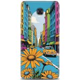 Phoenix Cep HD Baskılı Kılıf + SERAMİK TAM KAPLAYAN EKRAN KORUYUCU 449 Beyaz - Mor - Siyah Samsung Galaxy C9 Pro ile uyumlu