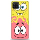 Phoenix Cep HD Baskılı Kılıf + SERAMİK TAM KAPLAYAN EKRAN KORUYUCU 453 Beyaz Çicek Desenli Samsung Galaxy M12 ile uyumlu