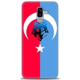 Phoenix Cep HD Baskılı Kılıf + SERAMİK TAM KAPLAYAN EKRAN KORUYUCU 462 Beyaz Puantiye Samsung Galaxy J8 ile uyumlu