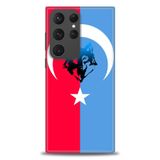 Phoenix Cep HD Baskılı Kılıf + SERAMİK TAM KAPLAYAN EKRAN KORUYUCU 462 Beyaz Puantiye Samsung Galaxy S23 Ultra ile uyumlu