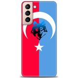 Phoenix Cep HD Baskılı Kılıf + SERAMİK TAM KAPLAYAN EKRAN KORUYUCU 462 Siyah - Gold Samsung Galaxy S21 FE ile uyumlu