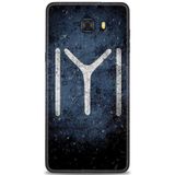 Phoenix Cep HD Baskılı Kılıf + SERAMİK TAM KAPLAYAN EKRAN KORUYUCU 464 Beyaz Çicek Desenli Samsung Galaxy C9 Pro ile uyumlu
