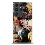 Phoenix Cep HD Baskılı Kılıf + SERAMİK TAM KAPLAYAN EKRAN KORUYUCU 466 Siyah - Açık Kırmızı Samsung Galaxy S23 Ultra ile uyumlu