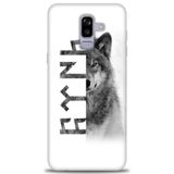 Phoenix Cep HD Baskılı Kılıf + SERAMİK TAM KAPLAYAN EKRAN KORUYUCU 469 Siyah - Beyaz - Gri Samsung Galaxy J8 ile uyumlu