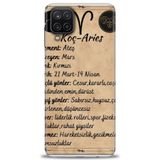Phoenix Cep HD Baskılı Kılıf + SERAMİK TAM KAPLAYAN EKRAN KORUYUCU 479 Beyaz - Koyu Mor Samsung Galaxy M12 ile uyumlu