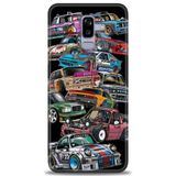 Phoenix Cep HD Baskılı Kılıf + SERAMİK TAM KAPLAYAN EKRAN KORUYUCU 481 Beyaz - Altın Samsung Galaxy J8 ile uyumlu