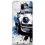 Phoenix Cep HD Baskılı Kılıf + SERAMİK TAM KAPLAYAN EKRAN KORUYUCU 487 Beyaz - Kahverengi Samsung Galaxy J8 ile uyumlu