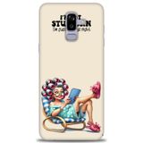 Phoenix Cep HD Baskılı Kılıf + SERAMİK TAM KAPLAYAN EKRAN KORUYUCU 49 Beyaz - Kırmızı Samsung Galaxy J8 ile uyumlu