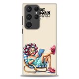 Phoenix Cep HD Baskılı Kılıf + SERAMİK TAM KAPLAYAN EKRAN KORUYUCU 49 Beyaz - Kırmızı Samsung Galaxy S23 Ultra ile uyumlu