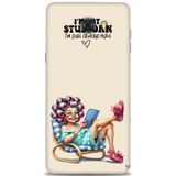 Phoenix Cep HD Baskılı Kılıf + SERAMİK TAM KAPLAYAN EKRAN KORUYUCU 49 Beyaz - Koyu Mor Samsung Galaxy C9 Pro ile uyumlu