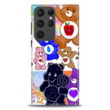Phoenix Cep HD Baskılı Kılıf + SERAMİK TAM KAPLAYAN EKRAN KORUYUCU 493 Beyaz - Mavi Samsung Galaxy S23 Ultra ile uyumlu