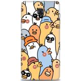Phoenix Cep HD Baskılı Kılıf + SERAMİK TAM KAPLAYAN EKRAN KORUYUCU 497 Beyaz - Mor Samsung Galaxy C9 Pro ile uyumlu