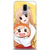Phoenix Cep HD Baskılı Kılıf + SERAMİK TAM KAPLAYAN EKRAN KORUYUCU 498 Beyaz - Pembe Samsung Galaxy J8 ile uyumlu