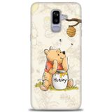 Phoenix Cep HD Baskılı Kılıf + SERAMİK TAM KAPLAYAN EKRAN KORUYUCU 53 Beyaz - Mavi - Altın Samsung Galaxy J8 ile uyumlu