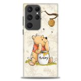 Phoenix Cep HD Baskılı Kılıf + SERAMİK TAM KAPLAYAN EKRAN KORUYUCU 53 Beyaz - Mavi - Altın Samsung Galaxy S23 Ultra ile uyumlu