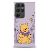 Phoenix Cep HD Baskılı Kılıf + SERAMİK TAM KAPLAYAN EKRAN KORUYUCU 55 Beyaz - Mor Samsung Galaxy S23 Ultra ile uyumlu